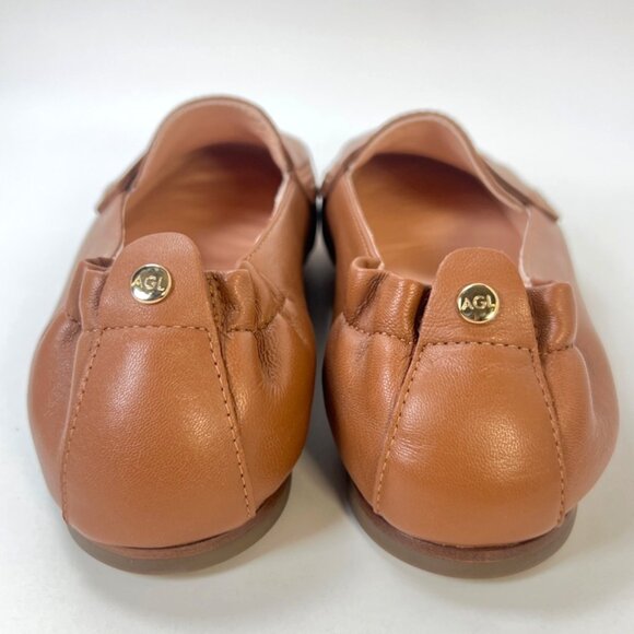AGL Mara Brandy Brown Leather Loafers Women Size 37.5 - Picture 5 of 9